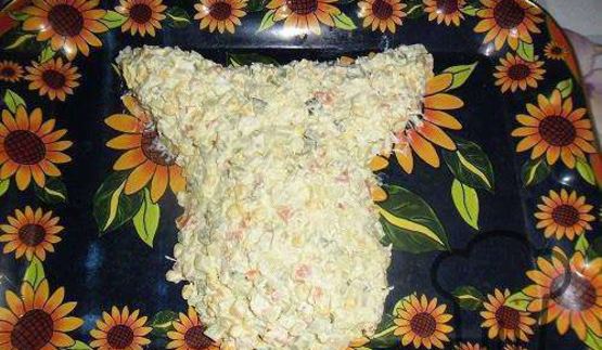 салат оливье в виде козы