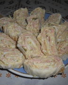 Закуска Оливье-рулет