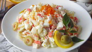 Салаты с кальмарами