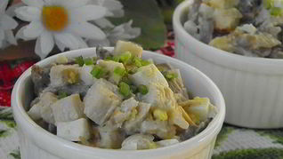 Салаты с шампиньонами