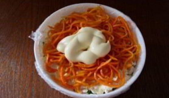 салат грибная полянка с курицей