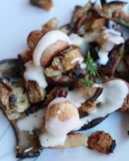 Рецепт салата из баклажан с соевым соусом и имбирем