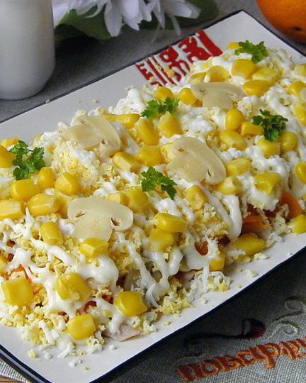 Рецепт салата из курицы с майонезом