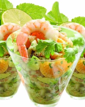 Салат коктейль с мандаринами