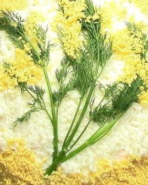 Мимоза с плавленым сыром