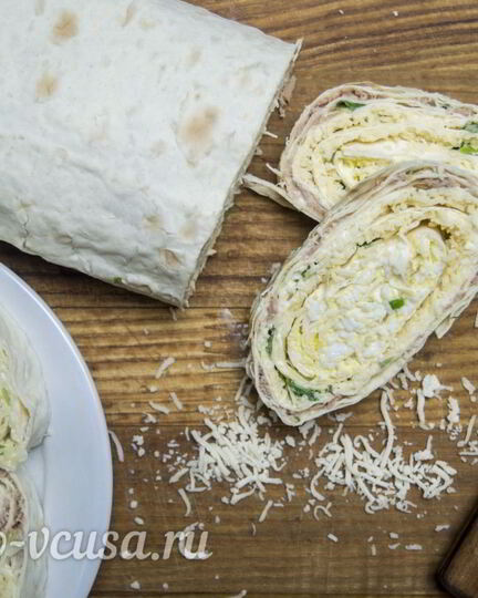 Рецепт рулета из лаваша мимоза