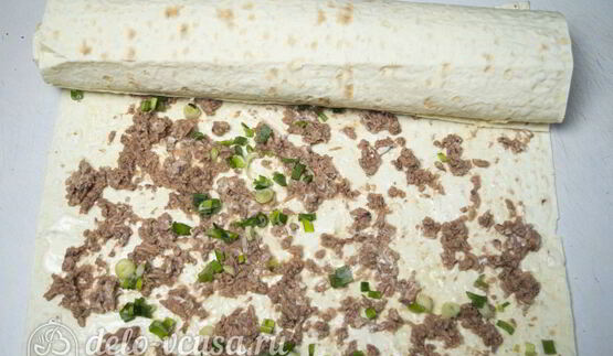 рулет из лаваша мимоза