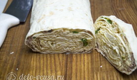 рулет из лаваша мимоза