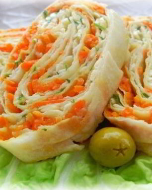 Рулет Мимоза из лаваша