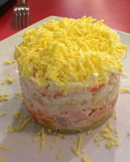 Рецепт салата мимоза без сливочного масла