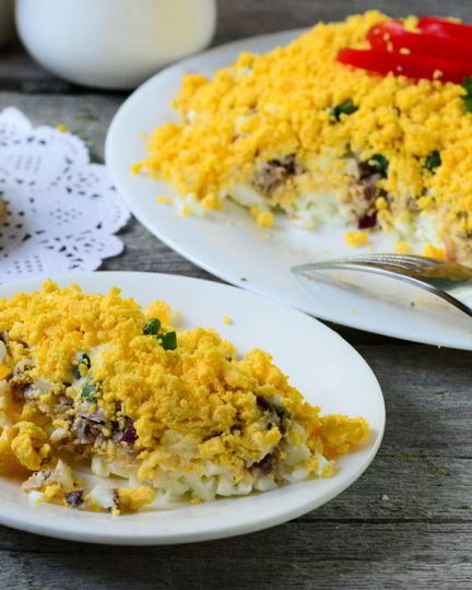 Рецепт салата мимоза классический слоеный