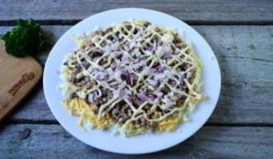 салат мимоза классический слоеный