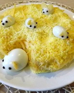 Салат Мимоза с мышками