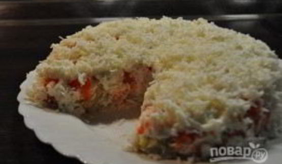 салат мимоза с мышками