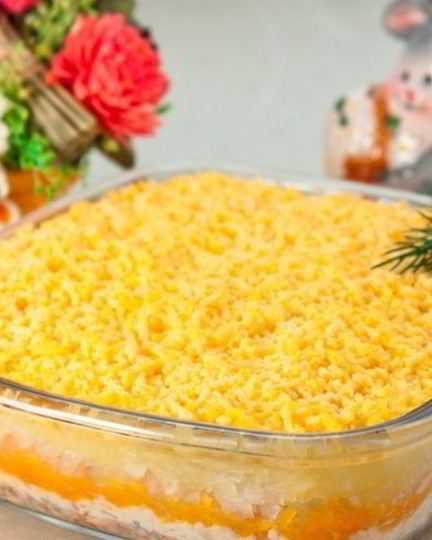 Рецепт салата мимоза с плавленым сыром