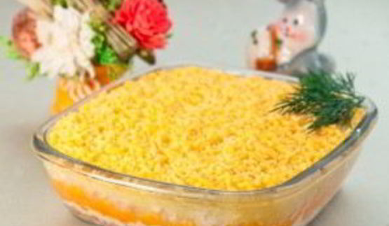 салат мимоза с плавленым сыром