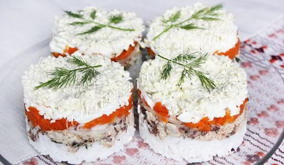 салат мимоза с рисом