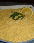 Салат Мимоза с сардиной и сыром