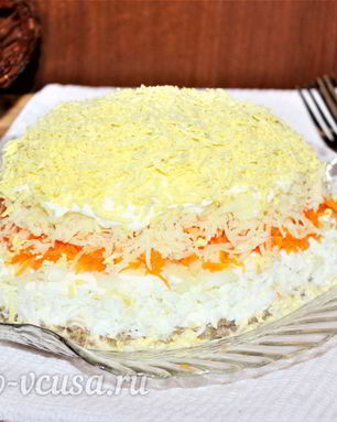 Салат Мимоза с сардиной