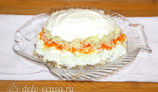 салат мимоза с сардиной