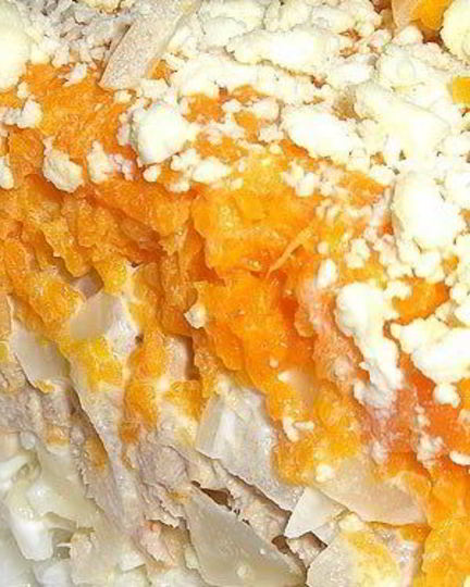 Рецепт салата мимоза с сыром и яблоками