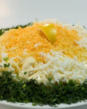 Салат мимоза в новом стиле