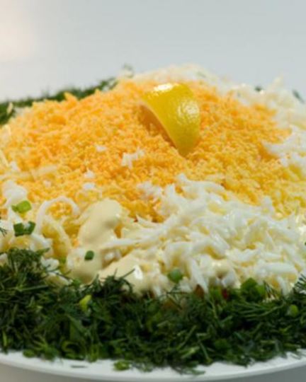 Рецепт салат мимоза в новом стиле