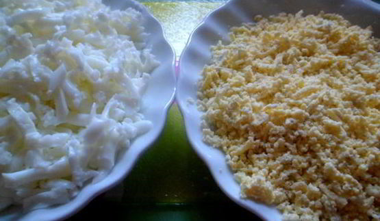 салат-рулет мимоза