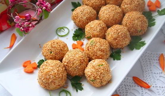 салатные шарики мимоза