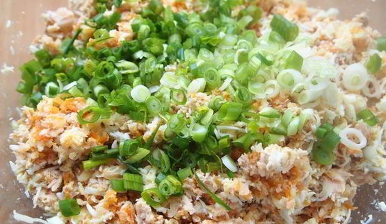 салатные шарики мимоза