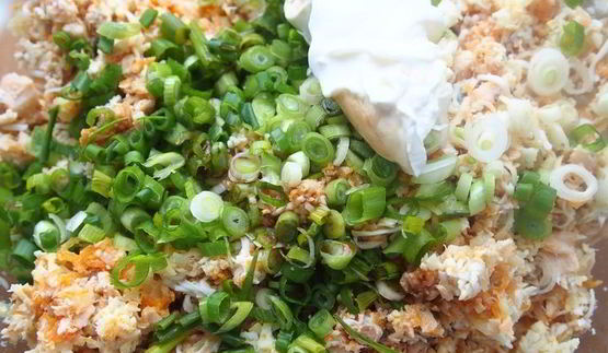 салатные шарики мимоза