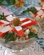 Салат новогодний из крабовых палочек