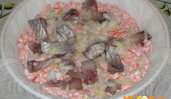 диетическая селедка под шубой