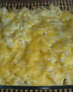 Грибы в сливочном соусе под шубой из фарфалле