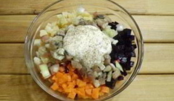 ленивая селедка под шубой