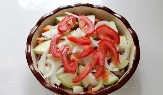 мясо свинина под шубой в духовке