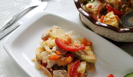 мясо свинина под шубой в духовке