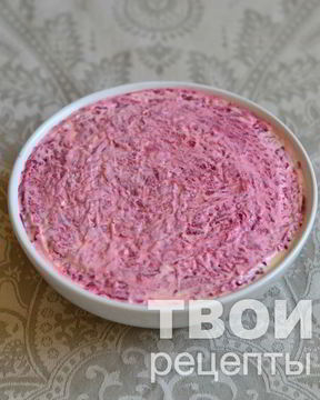 Салат Мясо под шубой