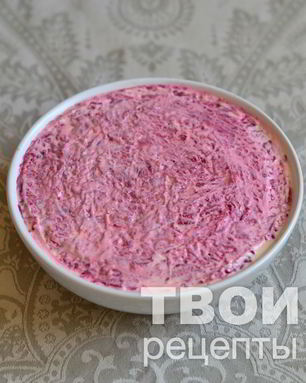 Салат Мясо под шубой