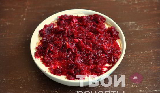 салат мясо под шубой