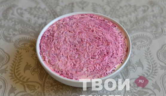 салат мясо под шубой