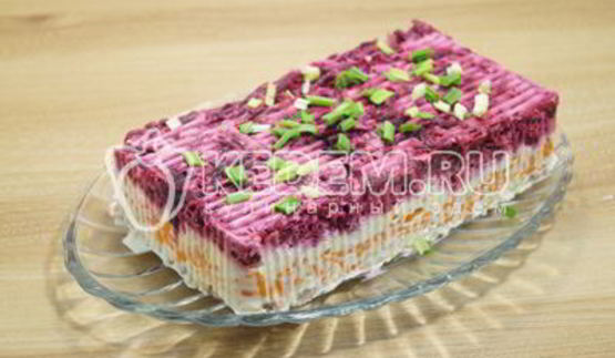 салат заливная селедка под шубой