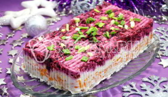 салат заливная селедка под шубой