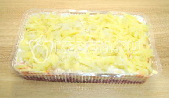 салат заливная селедка под шубой