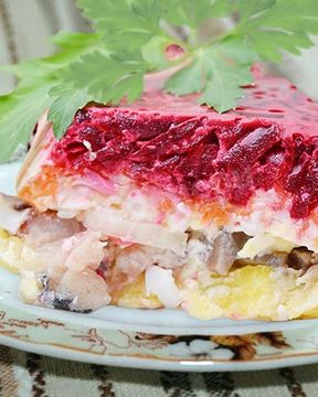 Сельдь под шубой классическая с желатином