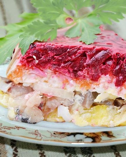 Рецепт сельди под шубой классическая с желатином