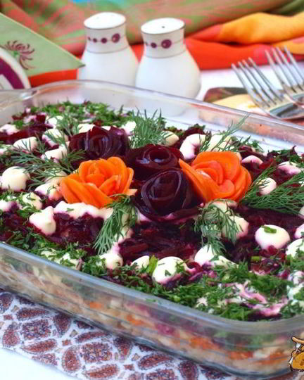 Рецепт сельди под шубой с яблоком