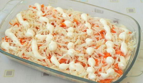 сельдь под шубой с яблоком