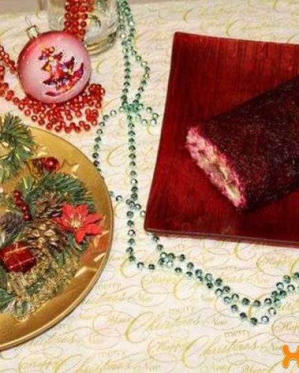 Рецепт селедки под шубой, свернутая рулетом