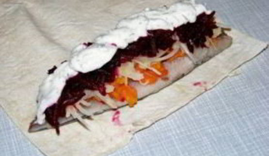 селедка под шубой в лаваше